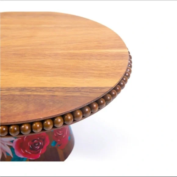 The Pioneer Woman Wishful Winter Acaicia Wood Cake Stand - Picture 2 of 6